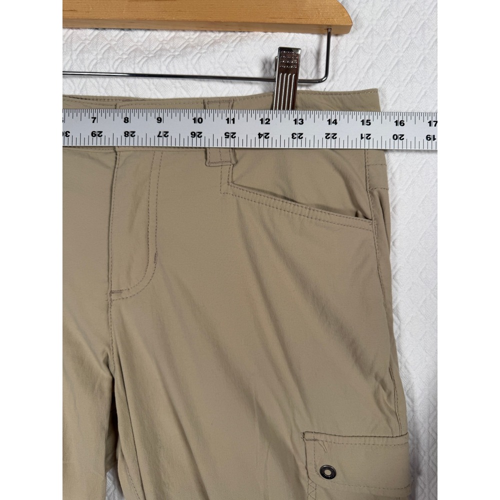 Eddie Bauer Travex Horizon Cargo Capri Pants Womens 4 Khaki Tan Stretch 5524 - Picture 5 of 9